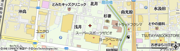福島県福島市黒岩（浅井）周辺の地図