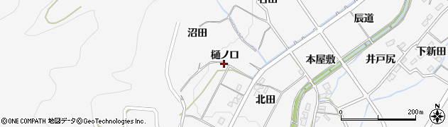 福島県福島市佐原（樋ノ口）周辺の地図