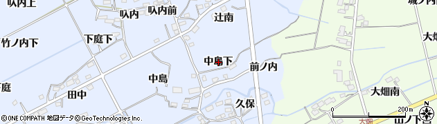 福島県福島市荒井中島下周辺の地図