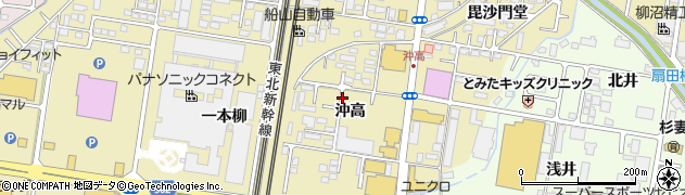 福島県福島市太平寺沖高周辺の地図