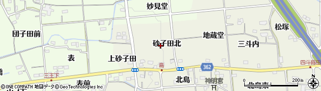 福島県福島市下鳥渡砂子田北周辺の地図
