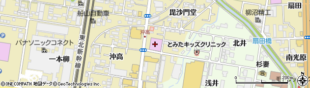 福島オークラボウル周辺の地図