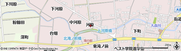 福島県福島市大森河原周辺の地図