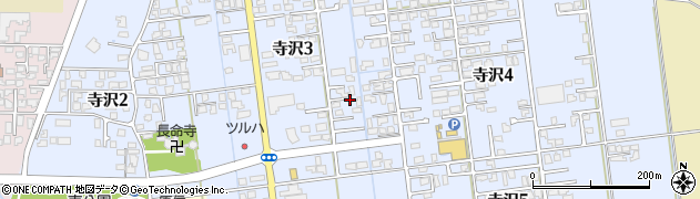 新潟県五泉市寺沢周辺の地図