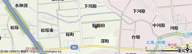 福島県福島市下鳥渡粉糠田周辺の地図
