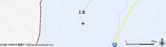 福島県伊達市霊山町上小国上北112周辺の地図
