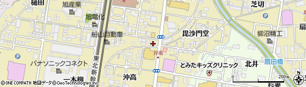 福島県福島市太平寺中沖周辺の地図