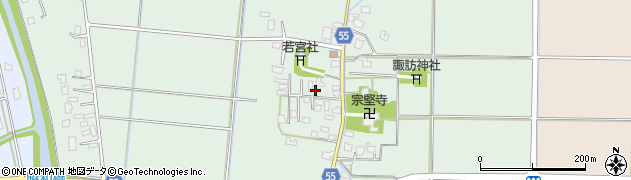 新潟県五泉市能代周辺の地図