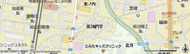 福島県福島市太平寺毘沙門堂周辺の地図