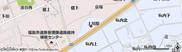 福島県福島市荒井（上川原）周辺の地図
