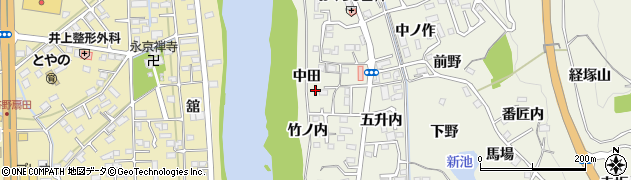 福島県福島市小倉寺中田14周辺の地図
