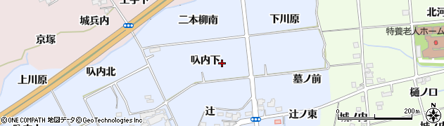 福島県福島市荒井叺内東周辺の地図