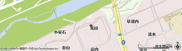 福島県福島市上名倉（荒田）周辺の地図