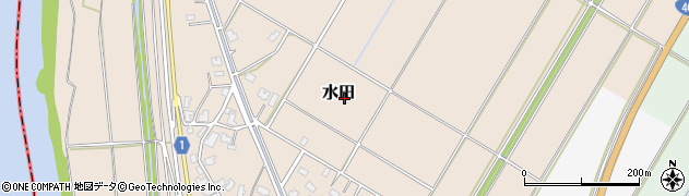 新潟県新潟市秋葉区水田周辺の地図