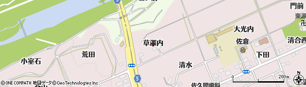 福島県福島市上名倉（草深内）周辺の地図