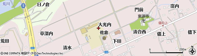 福島県福島市上名倉大光内周辺の地図