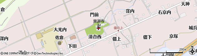 福島県福島市上名倉下寺周辺の地図