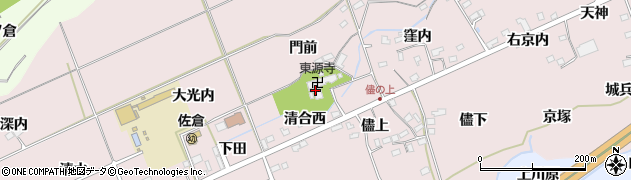 福島県福島市上名倉（下寺）周辺の地図
