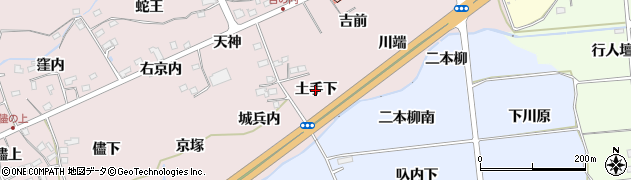 福島県福島市上名倉（土手下）周辺の地図