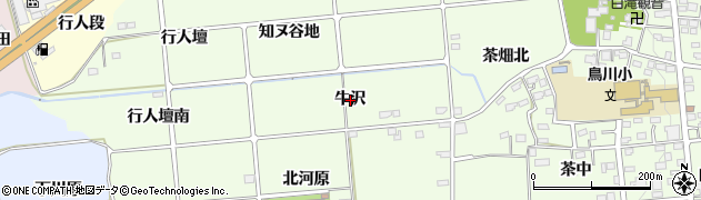 福島県福島市上鳥渡（牛沢）周辺の地図