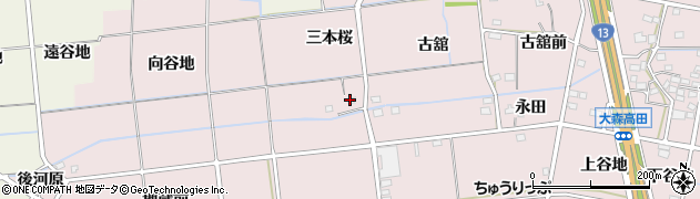 福島県福島市大森（西赤沢）周辺の地図