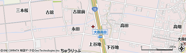 福島県福島市大森高田6周辺の地図