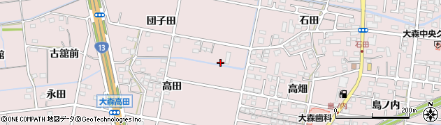 福島県福島市大森団子田94周辺の地図