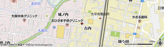 福島県福島市太平寺古内周辺の地図