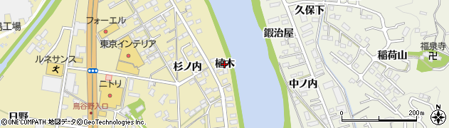 福島県福島市鳥谷野（植木）周辺の地図