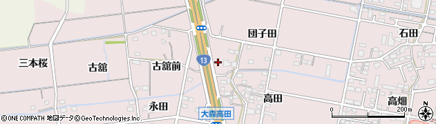 福島県福島市大森団子田120周辺の地図