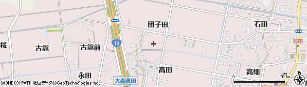 福島県福島市大森団子田5周辺の地図