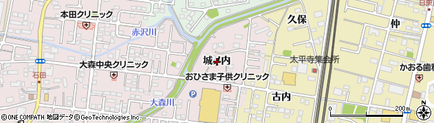 福島県福島市大森城ノ内周辺の地図