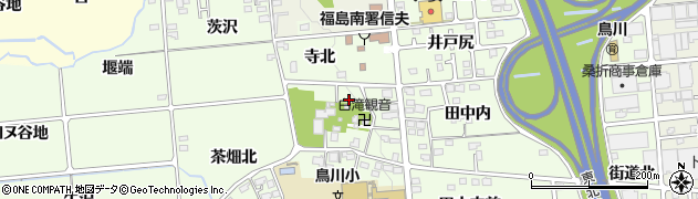 福島県福島市上鳥渡観音寺周辺の地図