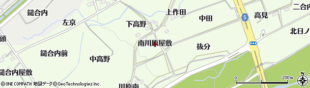 福島県福島市庄野南川原屋敷周辺の地図