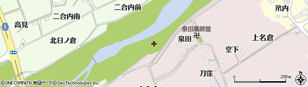 福島県福島市上名倉（上河原）周辺の地図