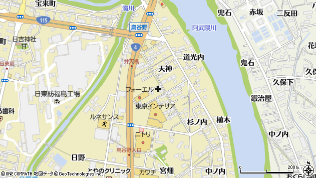 〒960-8152 福島県福島市鳥谷野の地図