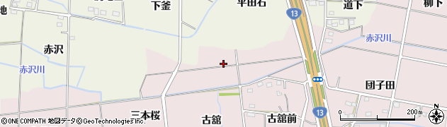 福島県福島市大森（古舘）周辺の地図