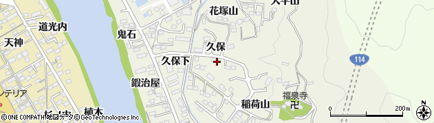 福島県福島市小倉寺稲荷田周辺の地図