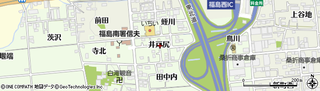 福島県福島市上鳥渡井戸尻周辺の地図