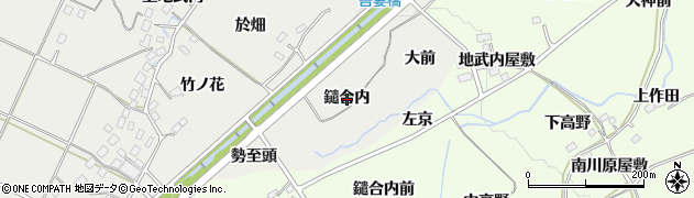 福島県福島市土船（鑓合内）周辺の地図