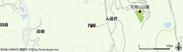 福島県福島市渡利（代畑）周辺の地図