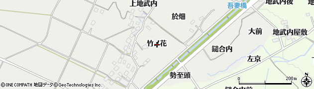 福島県福島市土船竹ノ花周辺の地図