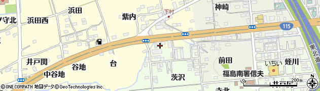 福島県福島市佐倉下紫内南周辺の地図