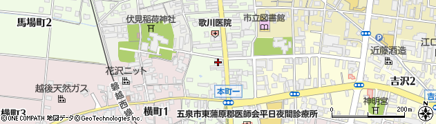 第四北越銀行五泉支店周辺の地図
