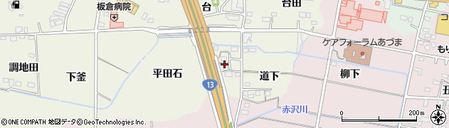 福島県福島市成川富田周辺の地図