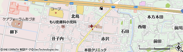 福島県福島市大森（脇）周辺の地図