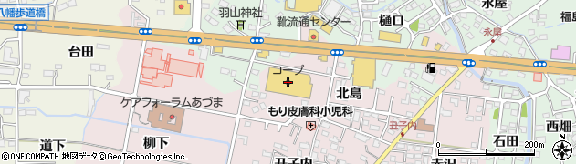 コープふくしま方木田店周辺の地図
