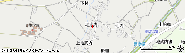 福島県福島市土船（地武内）周辺の地図