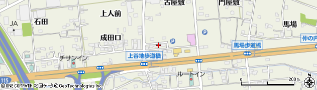 福島県福島市成川（西谷地）周辺の地図