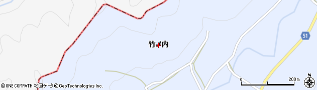 福島県伊達市霊山町上小国（竹ノ内）周辺の地図